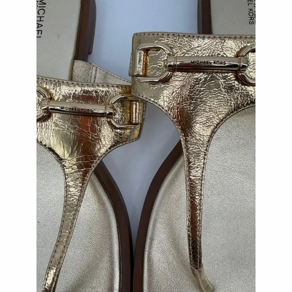 metallic leather sandals, Michael Kors Carson Flat Thong (11)